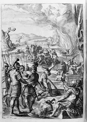 Ovid - Illustration für Buch 15 - (P. Ovidii Nasonis Metamorphose libri XV mit Anmerkungen von Thomas Farnaby (Farnabia) (1575-1647))