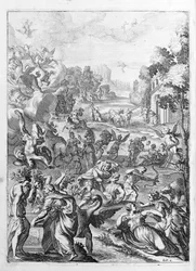 Ovid - Illustration für Buch 15 - (P. Ovidii Nasonis Metamorphose libri XV mit Anmerkungen von Thomas Farnaby (Farnabia) (1575-1647))