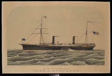 Dampfer John L Stephens der Pacific Mail Steam Ship Company