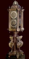 Planetarische Uhr (astronomische Maschine). 16. Jahrhundert. Musée Guimet.