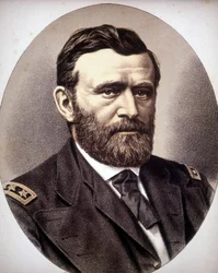 Porträt des amerikanischen Generals und Staatsmannes Ulysses Simpson Grant (1822 - 1885)