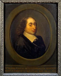 Porträt von Blaise Pascal (1623-1662), französischer Physiker, Mathematiker und Schriftsteller. Anonymes Gemälde. Port Royal, Musee Des Granges