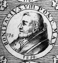 Porträt von Bonifatius VIII. (Benedetto Caetani genannt Bonifacio VIII)