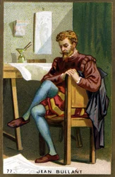 Porträt von Jean Bullant (1520 - 1578) französischer Architekt, Designer und Theoretiker. Chromolithografie des 19. Jahrhunderts