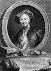 Porträt von Julien Offray de La Mettrie (1709-1751), französischer Arzt und Philosoph.