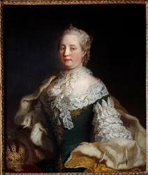 Porträt von Maria Theresia von Österreich Habsburg-Lothringen (Maria Theresia I. von Ungarn) (1717-1780). Anonymes Gemälde des 18. Jahrhunderts. Nancy, Musée Historique Lorrain
