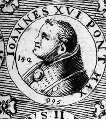 Porträt von Papst Johannes XVI. (Johannes Philagatus) (gestorben 1013).