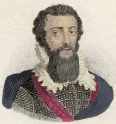 Porträt von Robert Devereux, Graf von Essex (1566-1601) englischer General, Favorit von Elisabeth I. Gravur des 19. Jahrhunderts