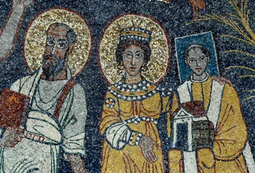 Heiliger Paulus, Heilige Cäcilia und Heiliger Pascal (Detail)