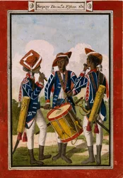 Sepoy-Trommler und Pfeifer