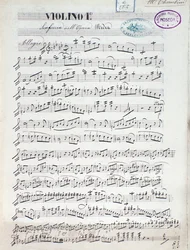 Noten für die erste Violine von Medea, Oper von Luigi Cherubini