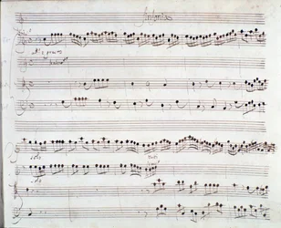 Notenblatt für Die Krönung des Darius von Giuseppe Aldrovandini (1703)