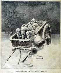 Kleiner Schornstein in der Nähe von Fougères, erfroren - in „Le Petity Journal“