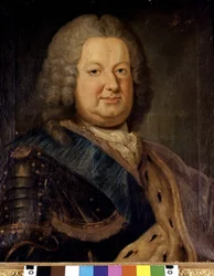 Stanisław Leszczyński (Stanislas I., König von Polen) (1677 - 1766). Gemälde. Paris, Bibl. Polnisch.