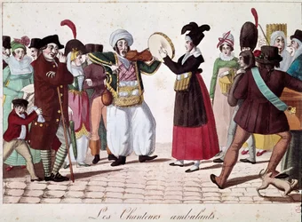 Straßenmusiker (Lithografie)