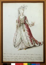 Sultankostüm. Aquarell aus dem 18. Jahrhundert. Paris, Decorative Arts