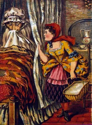 Rotkäppchen. Märchen von Charles Perrault (1697). Anonyme Illustration