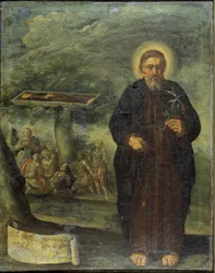 Der selige Gerard Mecatti. Porträt von Bruder Gerard genannt Gerard Tenque, Gründer der Krankenhausbruderschaft von Jerusalem (die Hospitäler des Heiligen Johannes), die zum Orden von Malta wurde. Anonymes Gemälde der neapolitanischen Schule
