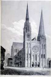 Die Kathedrale von Chartres - Gravur
