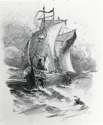 Die Legende vom Geisterschiff oder vom Fliegenden Holländer: Ein niederländischer Kommandant, der das Schicksal herausfordern wollte, soll dazu verdammt worden sein, für immer auf seinem Schiff umherzuirren und den Schiffen, die seinen Weg kreuzten