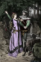 Das Treffen zwischen König Karl VIII. (1470-1498) und Anne von Bretagne (1477-1514)