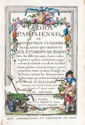Titelseite des 1. Bandes, Flora Parisiensis oder Beschreibungen und Abbildungen der Pflanzen, die um Paris wachsen