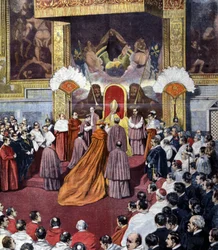 Konsistorium im Vatikan unter Vorsitz von Papst Leo XIII