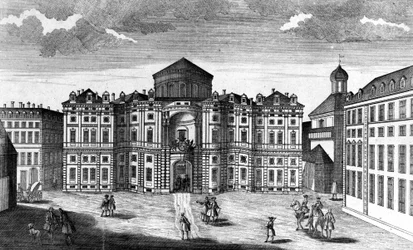 Ansicht des Palazzo Carignano (Palazzo Carignan) in Turin