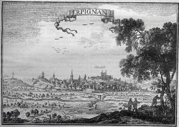 Ansicht von Perpignan im 17. Jahrhundert - Ansicht von Perpignan im 17. Jahrhundert