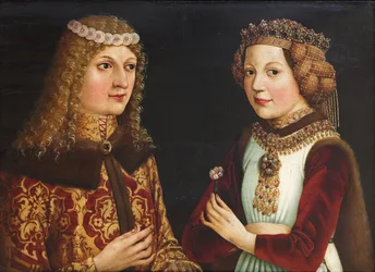 Hochzeitsporträt von Ladislaus dem Posthumen und Magdalena von Valois - Anonym - 1457 - Szépművészeti Múzeum, Budapest