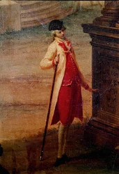 Junger Mann der venezianischen Aristokratie (Detail). Anonymes Gemälde. 18. Jahrhundert Galleria dell