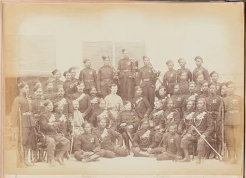 Gurkha-Unteroffiziere und Schützen des 4. Gurkha (Gewehr) Regiments