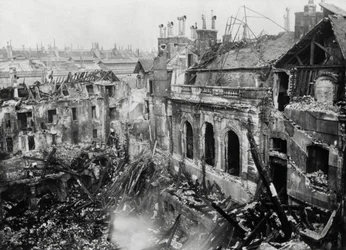 Die Oper Le Peletier nach dem Brand am 29. Oktober