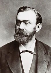 Porträt von Alfred Berhard Nobel (1833-1896), schwedischer Chemiker