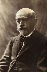 Porträt von Joris Karl Huysmans (1848-1907), Schriftsteller und Literaturkritiker. Fotografie, Ende des 19. Jahrhunderts.