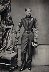 Porträt eines Kommandanten der französischen Armee. Fotografie, Ende des 19. Jahrhunderts, Paris. Sammlung Selva.
