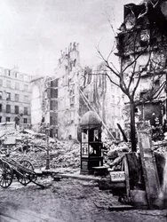 Die großen Arbeiten von Paris: die Ecke der Rue Royal und Rue du Fbg St Antoine