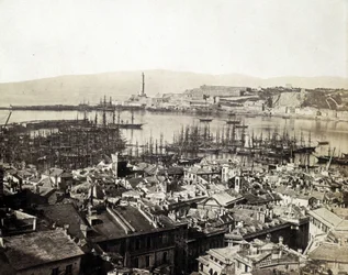 Der Hafen von Genua Ende des 19. Jahrhunderts