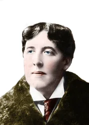 Porträt des Schriftstellers Oscar Wilde um 1900. Fotografie aus dem 19. Jahrhundert