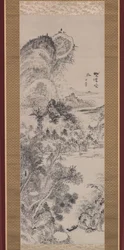 Leere Fähre an einer Wildniskreuzung, ca. 1800