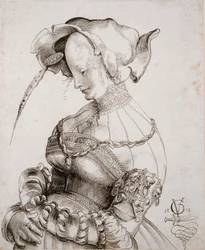 Prostituierte in Halbfigur, 1518