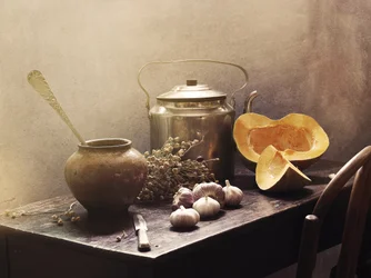 Rustikale Küchen-Stillleben