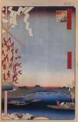 Asakusa-Fluss, Miyato-Fluss, Große Uferpromenade Hundert berühmte Ansichten von Edo, 1856-1858