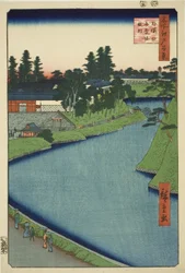 Benkei-Graben von Soto-Sakurada nach Kojimachi, aus der Serie "Hundert berühmte Ansichten von Edo"