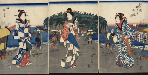 Zeremonie zur Enthüllung der Ikone in Benzaiten, Enoshima