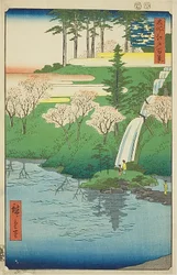 Chiyogaike-Teich, Meguro, Nr. 23 aus der Serie "Hundert berühmte Ansichten von Edo"
