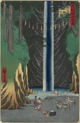Fudo-Wasserfall, Oji, 1857
