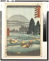 Hoki Provinz, Ono, Fernsicht auf den Berg Daisen, 1853