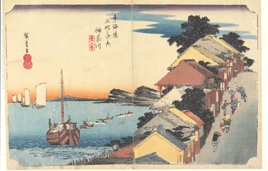 Kanagawa: Blick auf den Deich