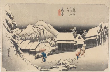 Kanbara: Schnee bei Nacht